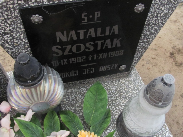 Natalia Szostak 1902 Człopa - Grobonet - Wyszukiwarka osób pochowanych