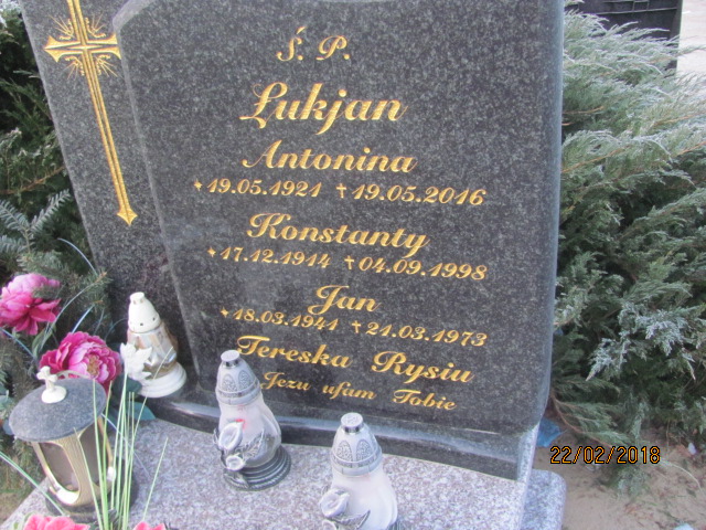 Konstanty Łukjan 1914 Człopa - Grobonet - Wyszukiwarka osób pochowanych