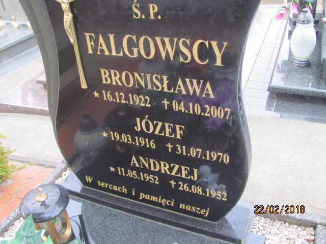 Bronisława Falgowska 1922 Człopa - Grobonet - Wyszukiwarka osób pochowanych