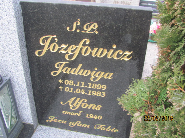 Jadwiga Józefowicz 1899 Człopa - Grobonet - Wyszukiwarka osób pochowanych