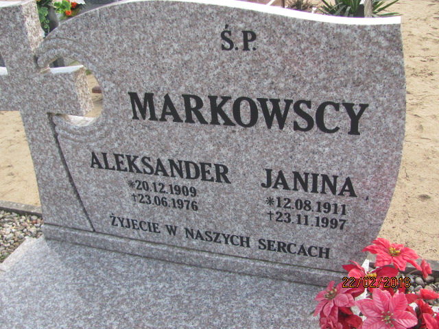 Aleksander Markowski 1909 Człopa - Grobonet - Wyszukiwarka osób pochowanych